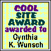 1 Simple Guide Cool site award awarded to Cynthia K. Wunsch